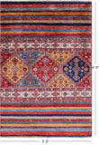 Tribal Persian Gabbeh Handmade Wool Rug - 3' 3" X 4' 9" - Golden Nile