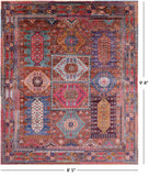 Persian Fine Serapi Hand Knotted Wool Rug - 8' 5" X 9' 8" - Golden Nile