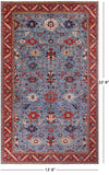 Blue Persian Fine Serapi Hand Knotted Wool Rug - 13' 8" X 22' 8" - Golden Nile