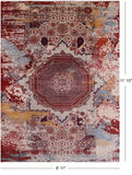 Abstract Modern Mamluk Hand Knotted Wool Rug - 8' 11" X 11' 10" - Golden Nile