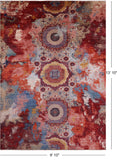 Abstract Modern Mamluk Handmade Wool Rug - 9' 10" X 13' 10" - Golden Nile