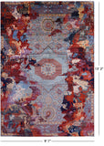 Abstract Modern Mamluk Handmade Wool Rug - 9' 1" X 13' 2" - Golden Nile