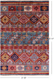 Khorjin Persian Gabbeh Hand Knotted Wool Rug - 3' 10" X 5' 11" - Golden Nile