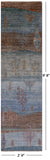 Tribal Persian Gabbeh Hand Knotted Wool Runner Rug - 2' 9" X 9' 8" - Golden Nile