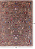 Peshawar Hand Knotted Wool Rug - 6' 9" X 9' 8" - Golden Nile