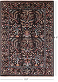 Brown Tree Of Life Peshawar Hand Knotted Wool Rug - 5' 8" X 8' 0" - Golden Nile