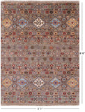 Khorjin Persian Gabbeh Hand Knotted Wool Rug - 5' 1" X 6' 6" - Golden Nile