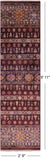 Khorjin Persian Gabbeh Hand Knotted Wool Runner Rug - 2' 9" X 9' 11" - Golden Nile
