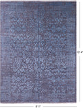 Modern Handmade Wool & Silk Rug - 8' 1" X 10' 4" - Golden Nile