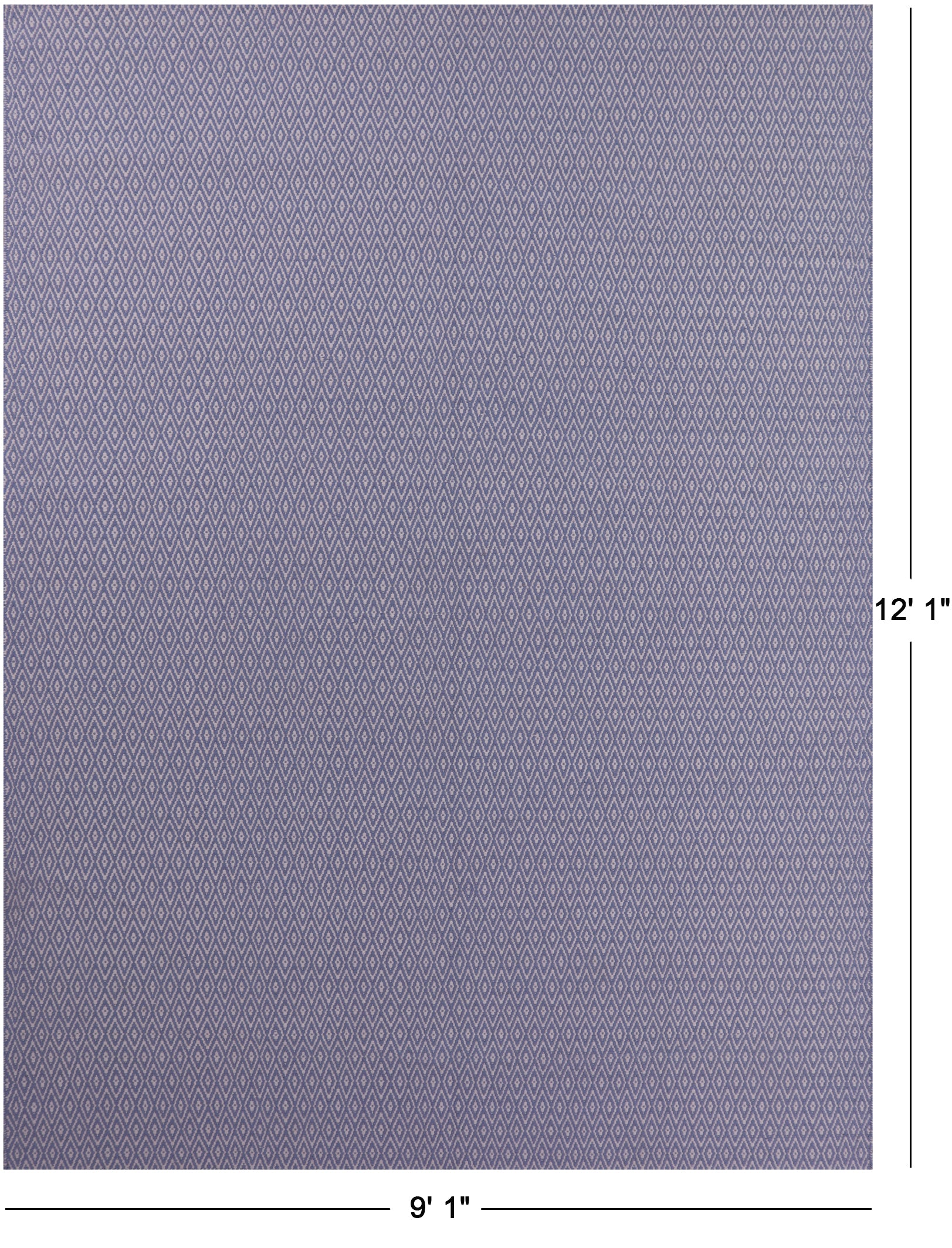 Flat Weave Wool Rug - 9' 1" X 12' 1" - Golden Nile
