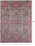 Ivory William Morris Handmade Wool Rug - 9' 1" X 12' 1" - Golden Nile