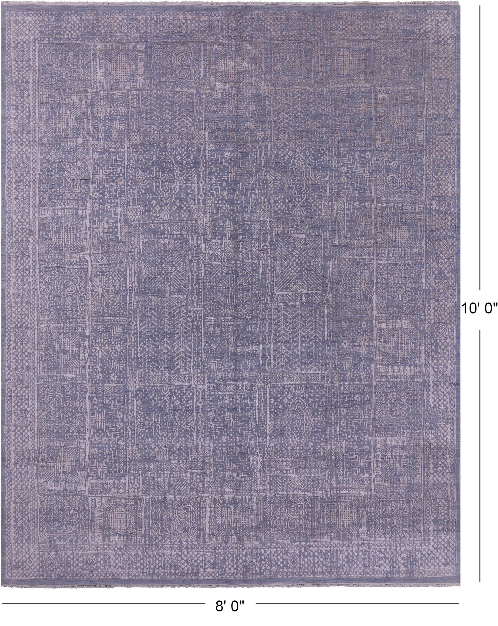 Modern Handmade Wool Rug - 8' 0" X 10' 0" - Golden Nile