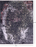 Abstract Contemporary Hand Knotted Wool & Silk Rug - 8' 2" X 10' 4" - Golden Nile
