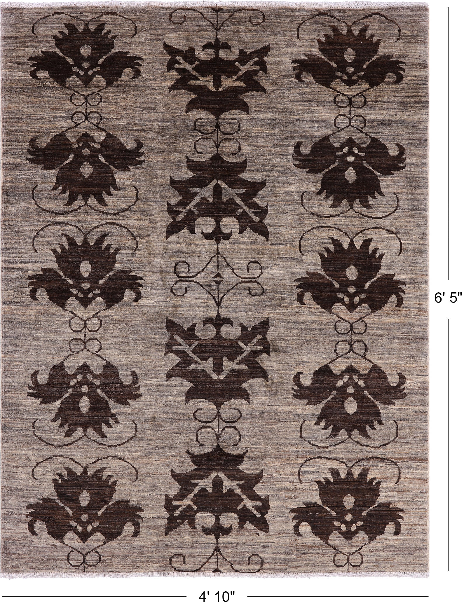 Tribal Persian Gabbeh Handmade Wool Rug - 4' 10" X 6' 5" - Golden Nile