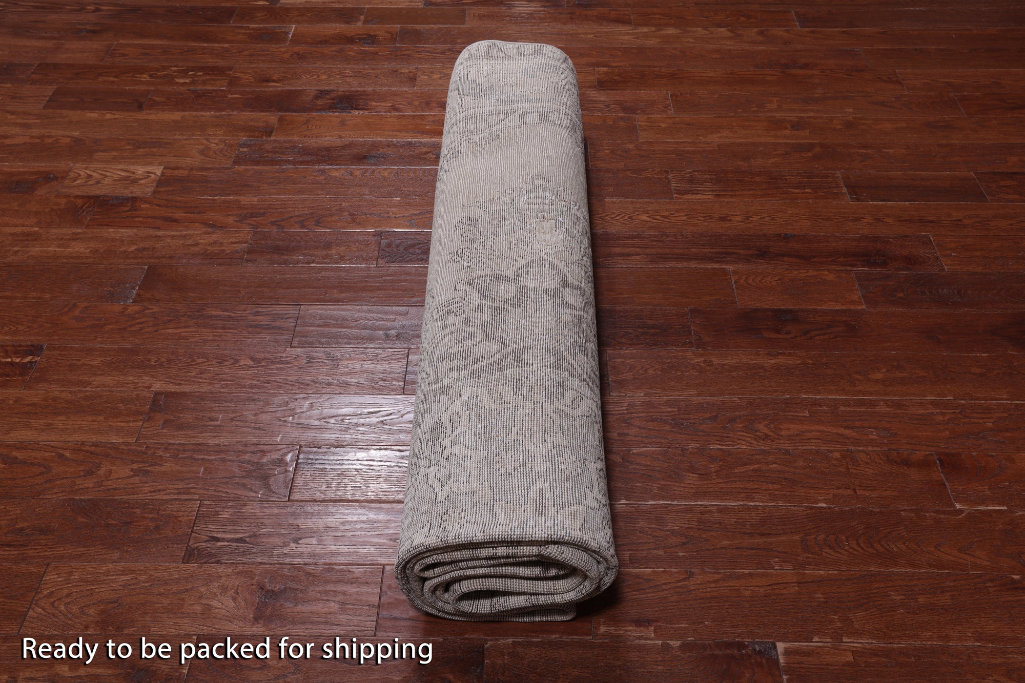 SUPER SALE Ivory Persian Vintage White Wash Hand Knotted Wool Rug - 9' 6" X 12' 11"