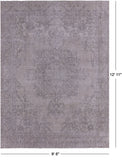 Ivory Persian Vintage White Wash Hand Knotted Wool Rug - 9' 6" X 12' 11" - Golden Nile