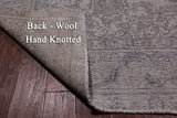 SUPER SALE Ivory Persian Vintage White Wash Hand Knotted Wool Rug - 9' 6" X 12' 11"