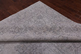 SUPER SALE Ivory Persian Vintage White Wash Hand Knotted Wool Rug - 9' 6" X 12' 11"