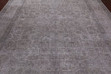 SUPER SALE Ivory Persian Vintage White Wash Handmade Wool Rug - 9' 6" X 12' 1"