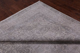 SUPER SALE Ivory Persian Vintage White Wash Handmade Wool Rug - 9' 6" X 12' 1"