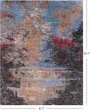 Modern Hand Knotted Wool & Silk Rug - 8' 1" X 10' 1" - Golden Nile