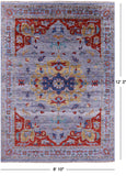Persian Fine Serapi Hand Knotted Wool Rug - 8' 10" X 12' 3" - Golden Nile