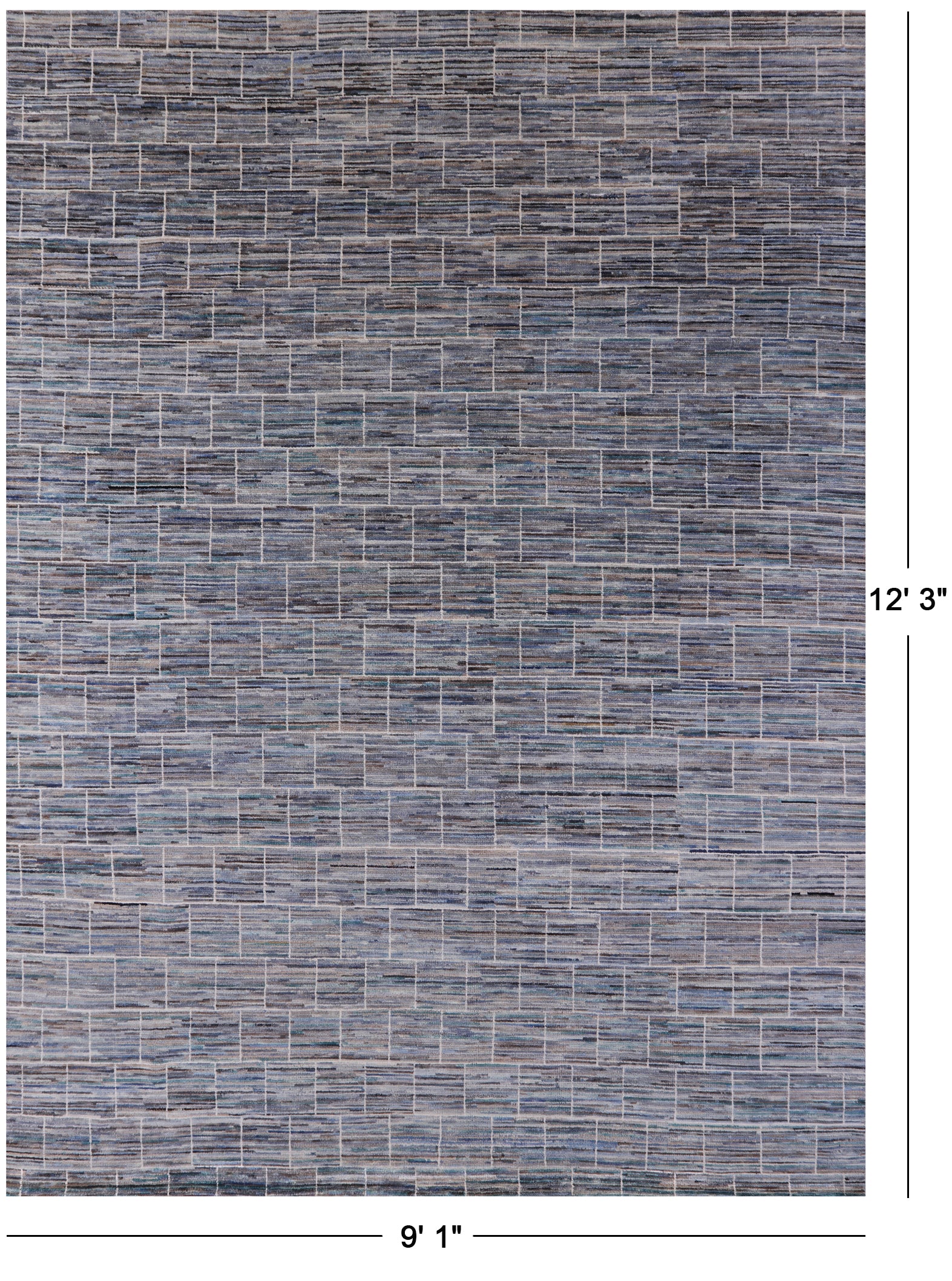 Tribal Moroccan Hand Knotted Wool Rug - 9' 1" X 12' 3" - Golden Nile