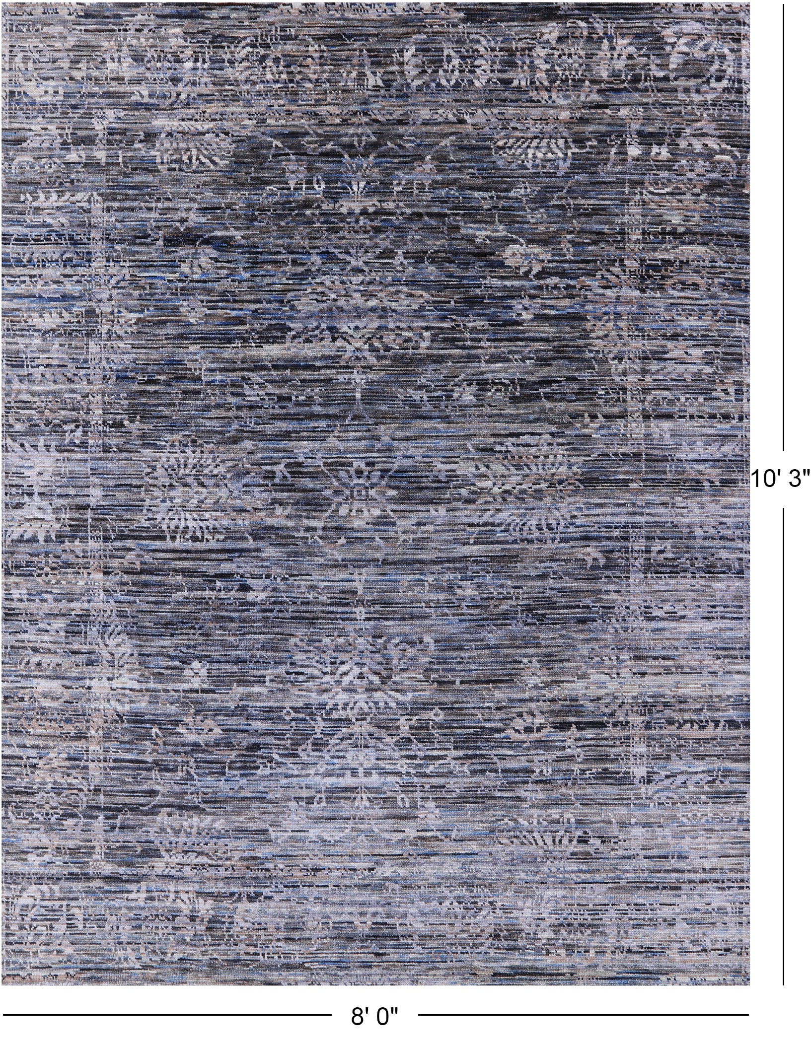Modern Handmade Wool Rug - 8' 0" X 10' 3" - Golden Nile