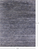 Contemporary Hand Knotted Wool & Silk Rug - 9' 0" X 11' 11" - Golden Nile