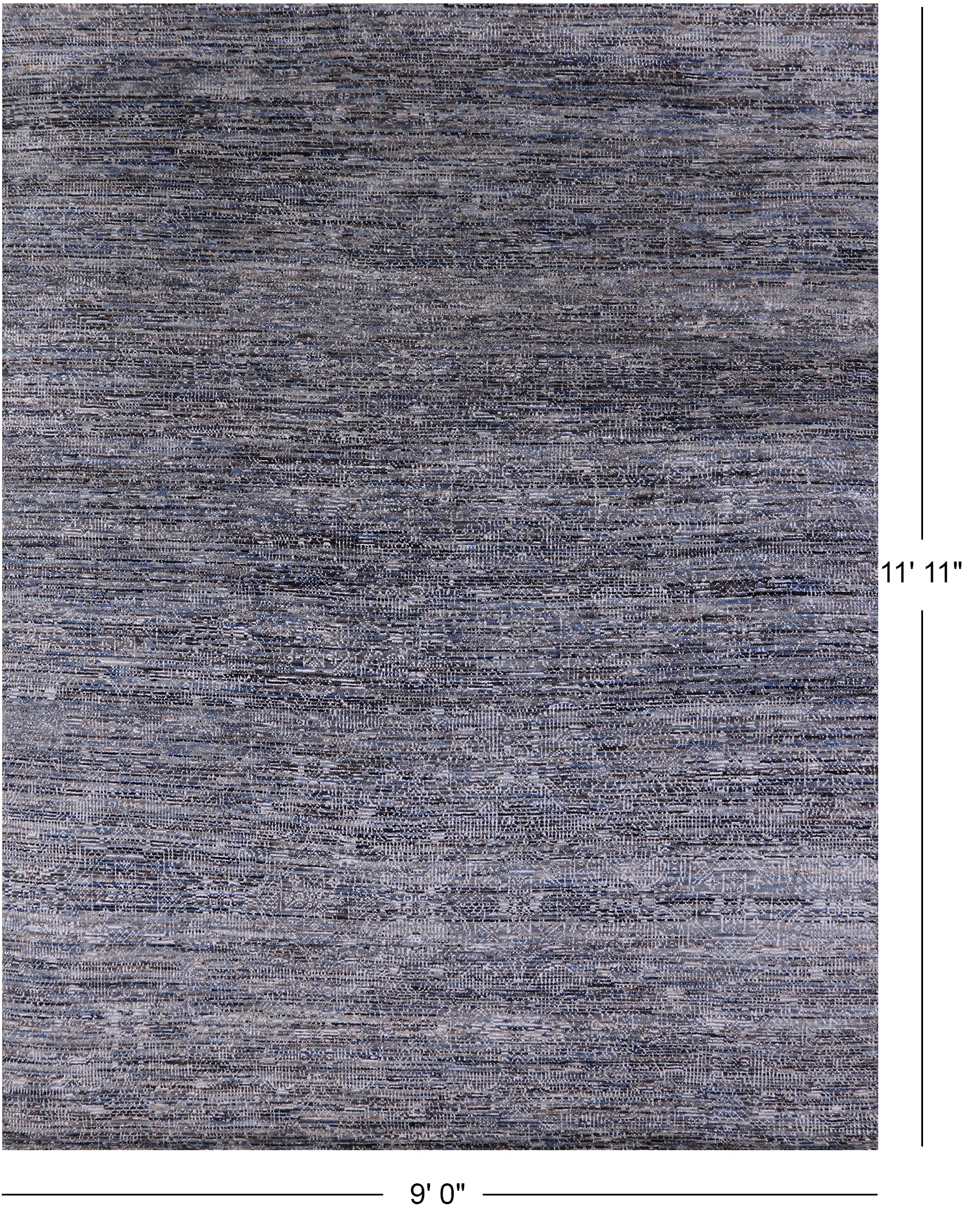 Contemporary Hand Knotted Wool & Silk Rug - 9' 0" X 11' 11" - Golden Nile
