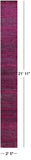 Pink Savannah Grass Handmade Wool & Silk Runner Rug - 2' 5" X 21' 11" - Golden Nile