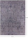 Modern Hand Knotted Wool & Silk Rug - 8' 11" X 12' 4" - Golden Nile