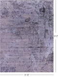 Abstract Modern Hand Knotted Wool & Silk Rug - 8' 10" X 12' 2" - Golden Nile