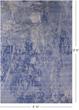 Abstract Modern Hand Knotted Wool & Silk Rug - 8' 10" X 12' 6" - Golden Nile