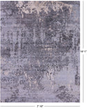 Abstract Modern Handmade Wool & Silk Rug - 7' 10" X 10' 1" - Golden Nile