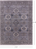 Grey Persian Fine Serapi Hand Knotted Wool Rug - 8' 10" X 11' 10" - Golden Nile
