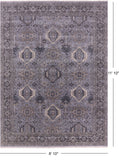 Grey Persian Fine Serapi Hand Knotted Wool Rug - 8' 10" X 11' 10" - Golden Nile
