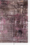 Abstract Modern Handmade Wool & Silk Rug - 6' 0" X 9' 1" - Golden Nile