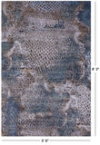 Animal Print Design Contemporary Hand Knotted Wool & Silk Rug - 5' 6" X 8' 3" - Golden Nile
