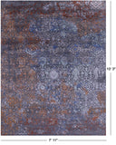 Modern Hand Knotted Wool & Silk Rug - 7' 11" X 10' 3" - Golden Nile