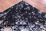SUPER SALE Black Modern Handmade Wool & Silk Rug - 8' 11" X 12' 2"
