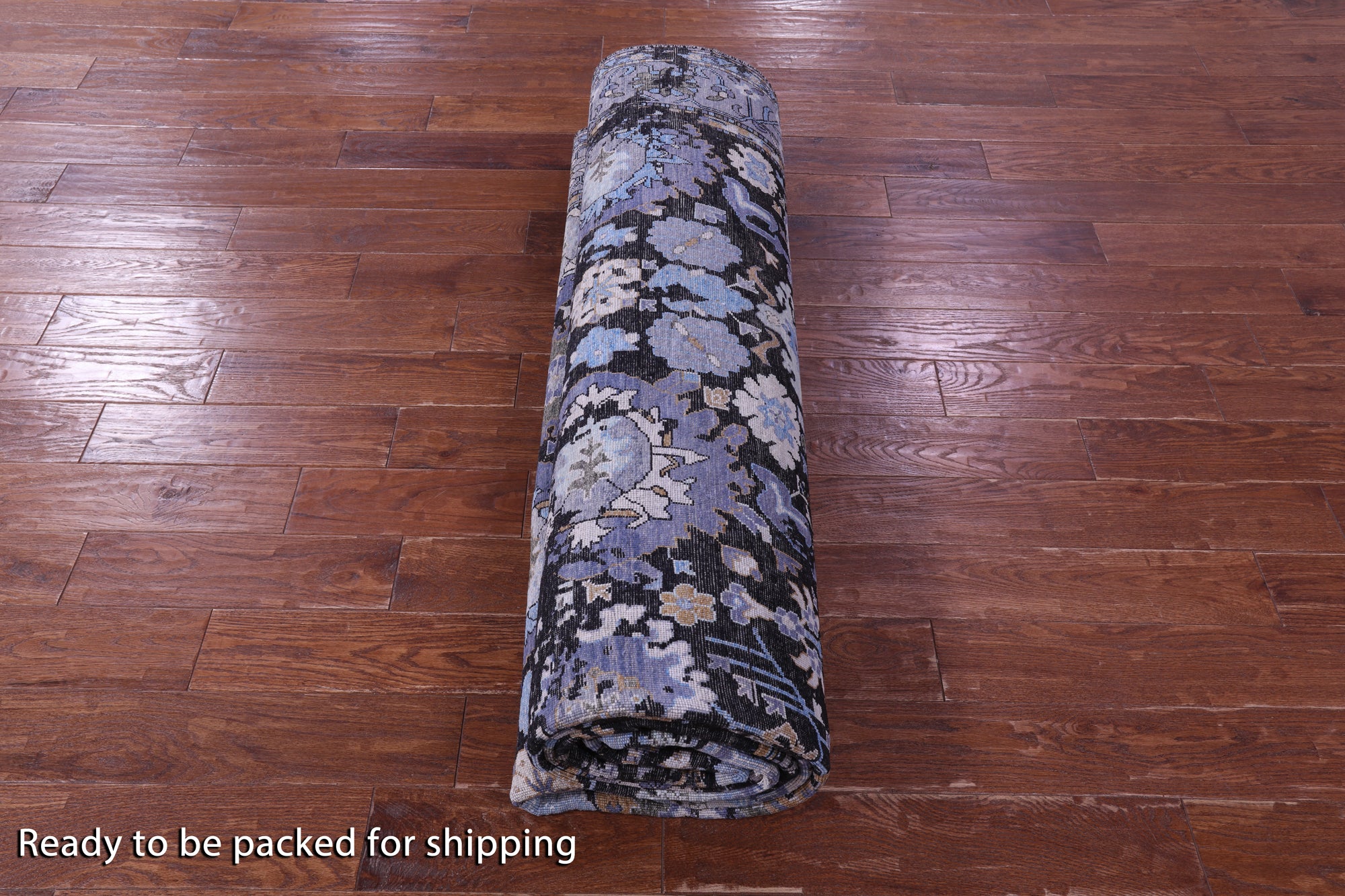 SUPER SALE Black Modern Handmade Wool & Silk Rug - 8' 11" X 12' 2"