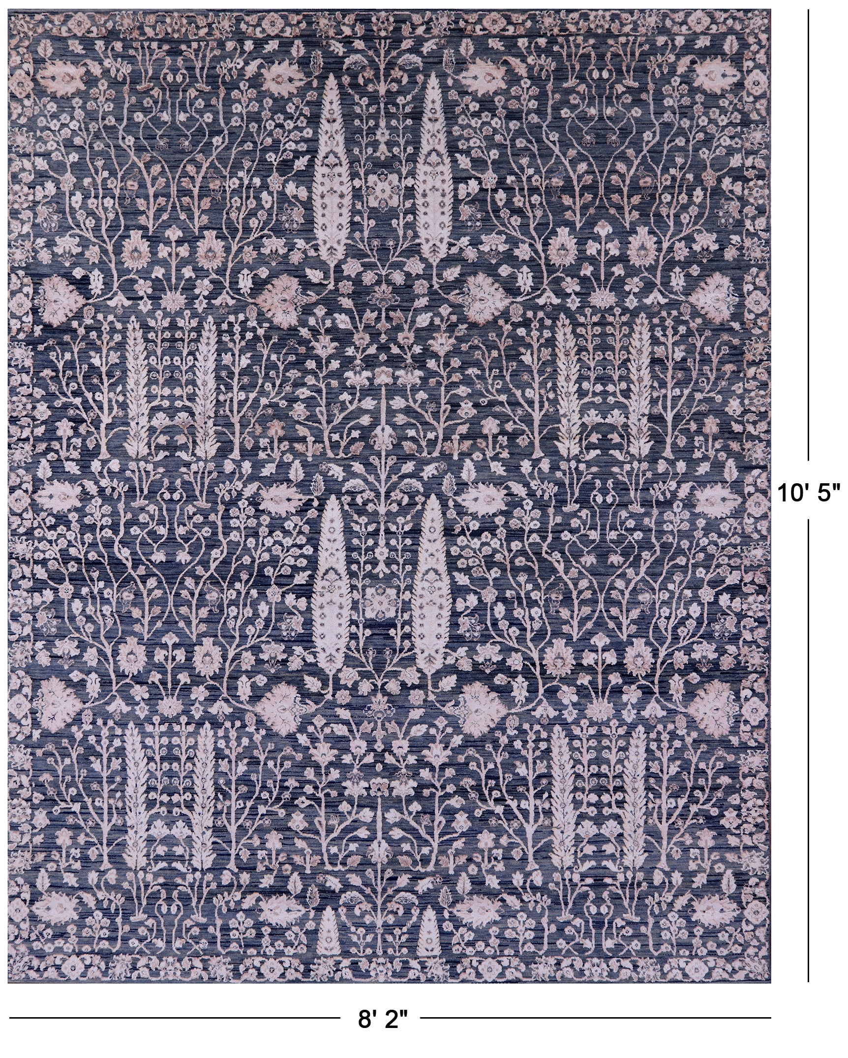 Persian Ziegler Handmade Wool & Silk Rug - 8' 2" X 10' 5" - Golden Nile