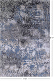 Abstract Contemporary Hand Knotted Wool & Silk Rug - 4' 0" X 6' 1" - Golden Nile