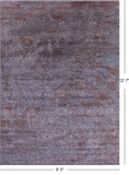 Modern Handmade Wool & Silk Rug - 9' 0" X 12' 7" - Golden Nile