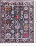 Grey Turkish Oushak Hand Knotted Wool Rug - 9' 1" X 11' 10" - Golden Nile