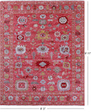 Turkish Oushak Hand Knotted Wool Rug - 8' 3" X 9' 11" - Golden Nile