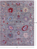 Grey Turkish Oushak Handmade Wool Rug - 9' 3" X 12' 0" - Golden Nile