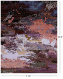 Abstract Contemporary Hand Knotted Wool & Silk Rug - 7' 10" X 10' 0" - Golden Nile