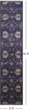 Grey William Morris Hand Knotted Wool Runner Rug - 2' 9" X 12' 0" - Golden Nile